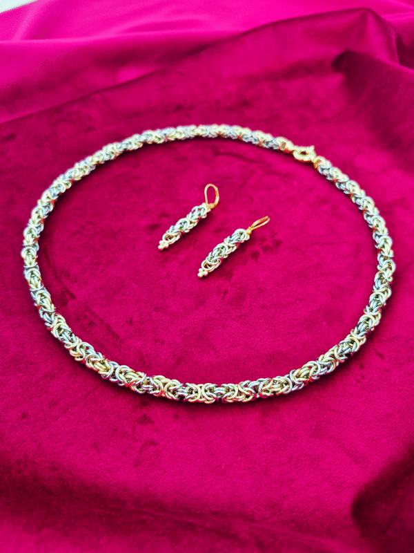 Kuningasketju Korusetti (14 K Kulta-Valkokulta) - Image 2
